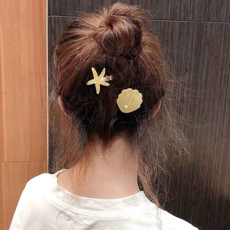 Korean Style Dreamy Seashell & Starfish Hair Clip