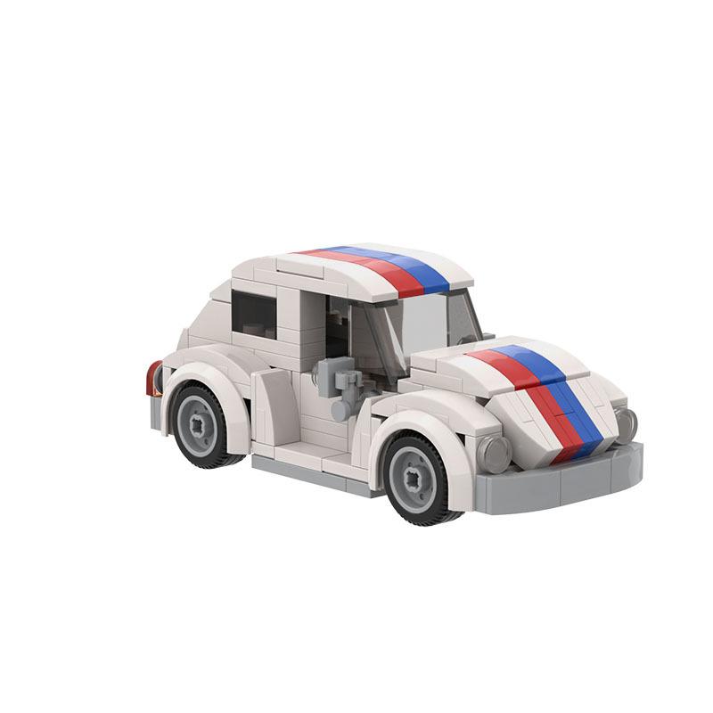 MOC Domestic Building Blocks Small Particle Diy Assembled Mini Car Toy Large And Medium Beetle Herbie Model