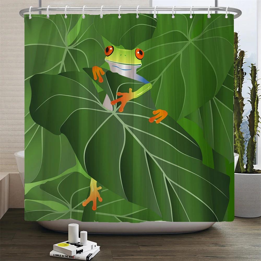 High Quality Leopard Printed Fabric Shower Curtains Panther Animal Bath Screen Waterproof Products Bathroom Decor With 12 Hooks