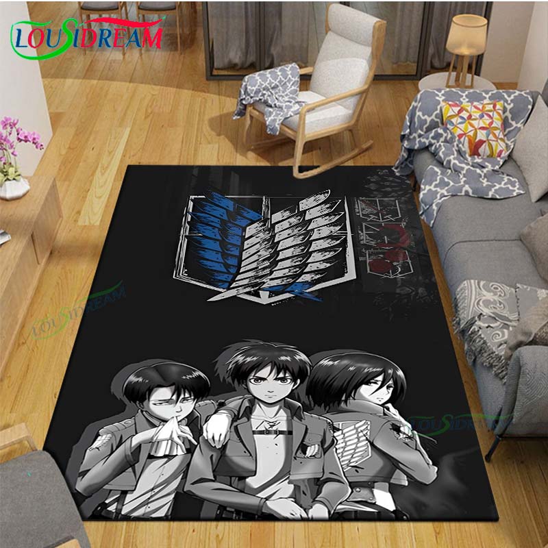 Fashion 3D Cartoon A-Attack T-Titan Printed Carpet Living Room Anti-Skid Area Rug Kids Bedroom Mats Yoga Mat Carpet Decor Gift