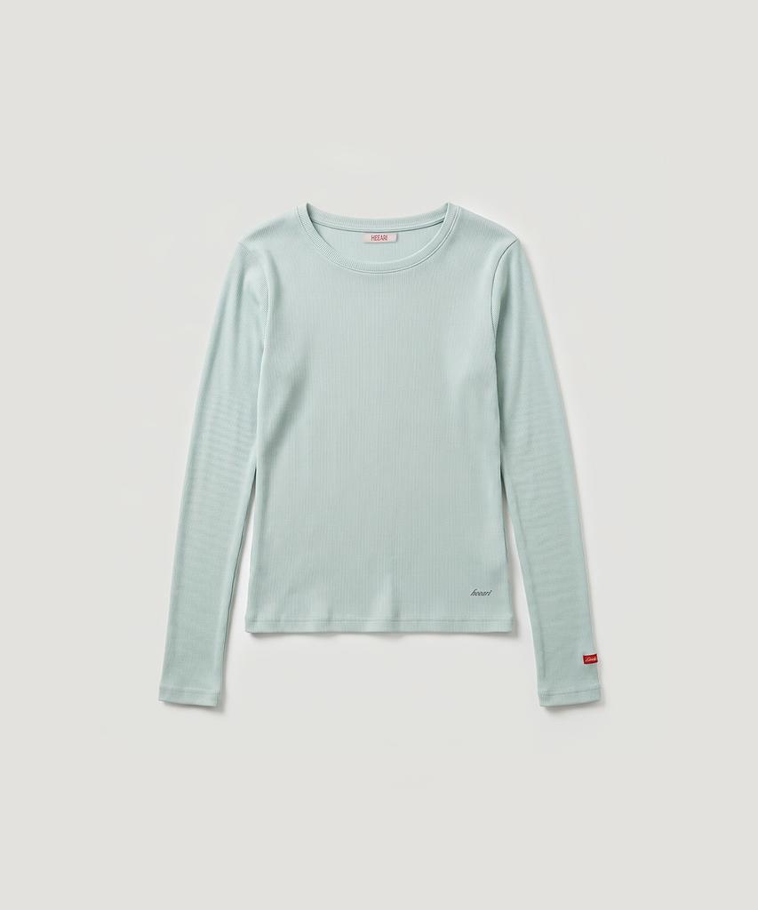 HEEARI Jane Basic Ribbed Long Sleeve_Mint