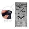 Cobweb Lace Table Runner and Rectangular Mantel Scarf Cover for Holiday Party Decoration, Black Spiderweb Mantel Scarf