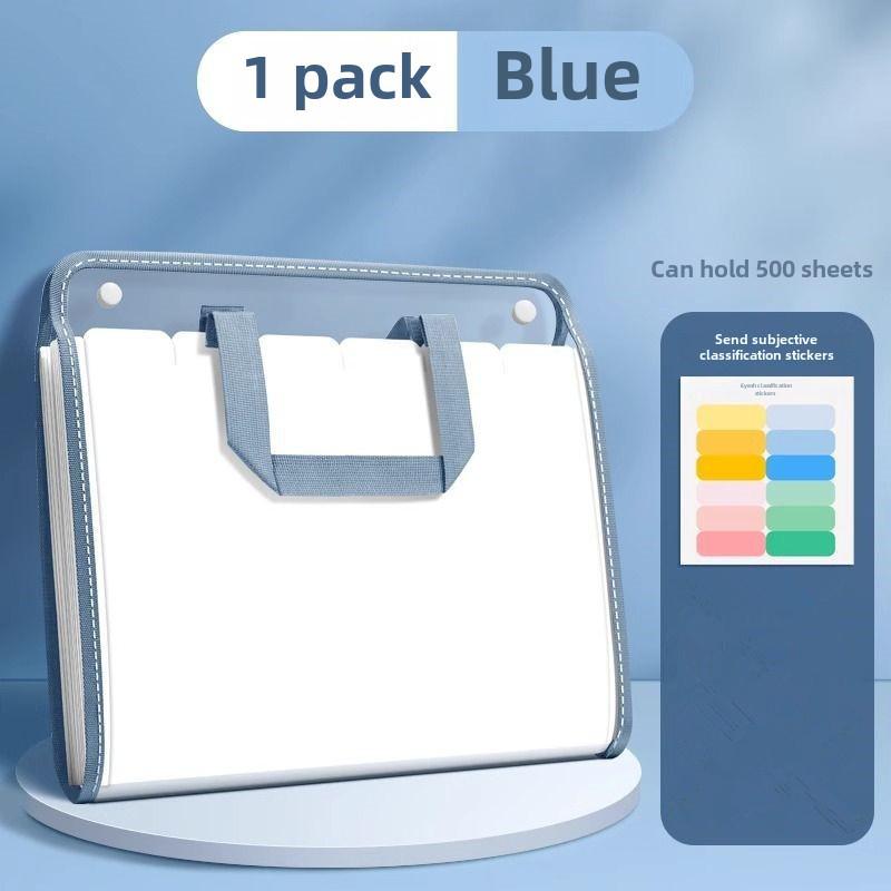 Large Capacity Multi-Layer Transparent A4 Accordion Folder for Documents and Books