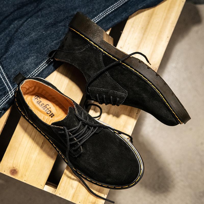 Classic Suede Leather Oxford Shoes For Men Flats Comfortable Casual Shoes Moccasins Men Footwear