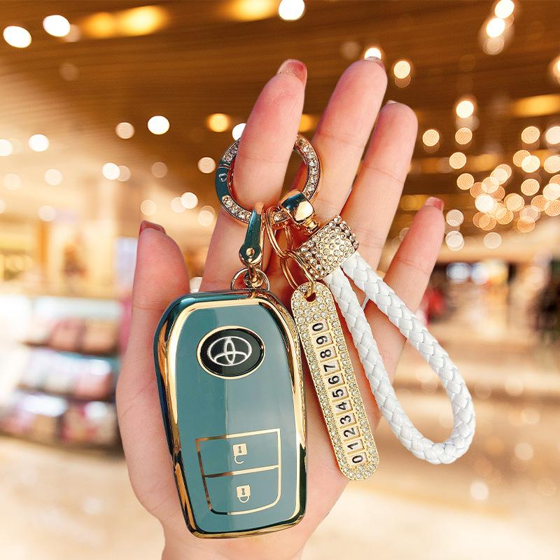 Spezielles Toyota Leiling Doppelmotor E + Autoschlüsselset Ling Put HARRIER Hülle Corolla Sharp Put Vorne Landa Schnalle