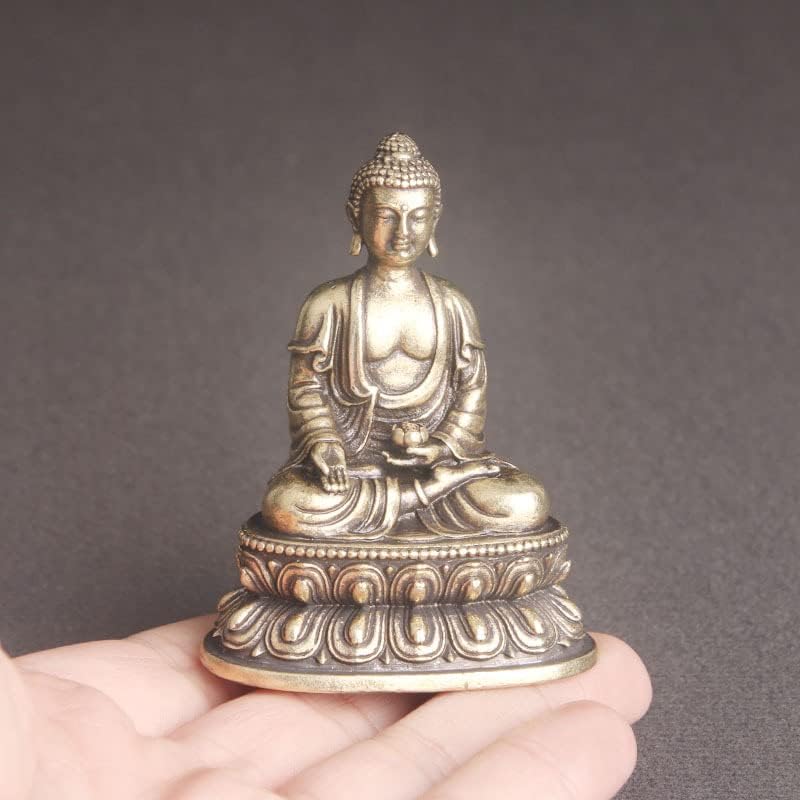 Small Buddha Statue Yakushi Nyorai Promotes good recovery from protection from and good 46mm [Seated (Medicine Buddha)] health, illness, protection,