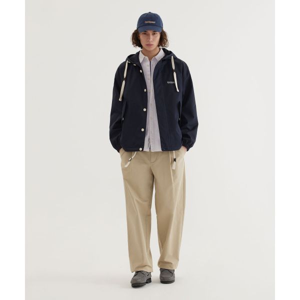 Covernat Minimalist Fashion Hooded Zip Long Sleeve Jacket Unisex jackets Deep-Navy-Blue CO2501JK06DN