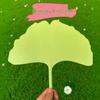 Durable Artistic Ginkgo Leaf Round Summer Fan - Essential for Students