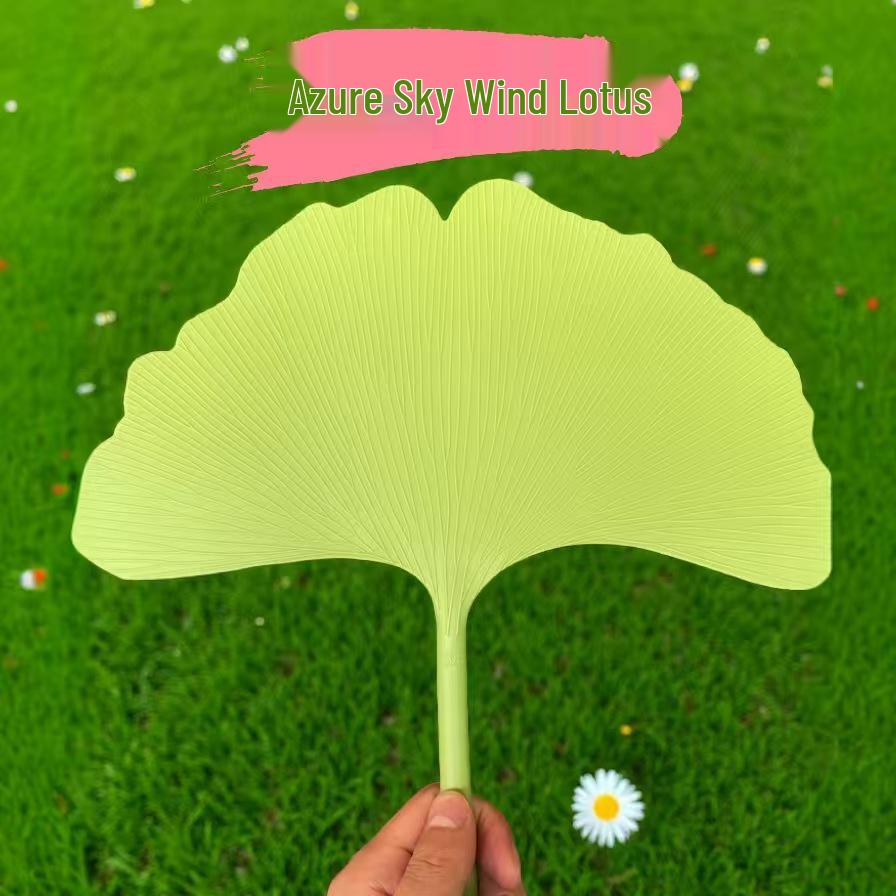 Durable Artistic Ginkgo Leaf Round Summer Fan - Essential for Students