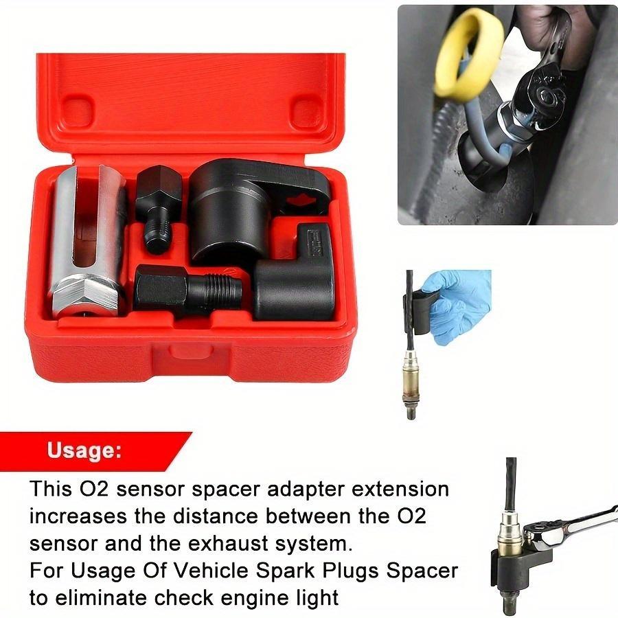 1Set O2 Oxygen Sensor Socket Wrench Set Metric Sockets in Durable Red Case Essential Tool Kit for Efficient O2 Sensor Removal