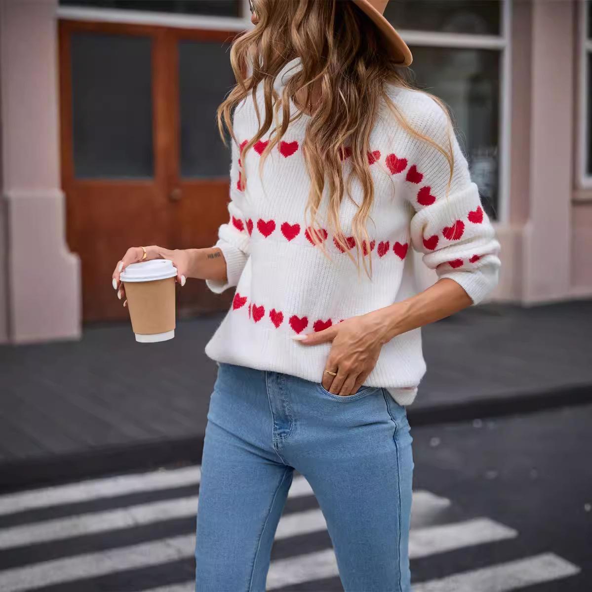 

Женский осенне-зимний трикотаж Love Fashion Пуловер Свитер с длинными рукавами XL белый