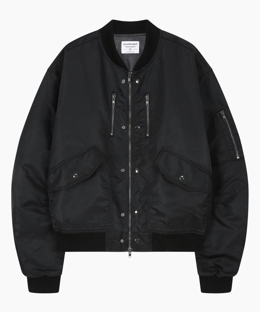 Eyeunderstand Flight Ma-1 Utility Jacket (Black)