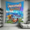 Overcooked Wall Hanging Printed Fabric Blanket Decorative Tapestries for Bedroom Living Room Home Decor