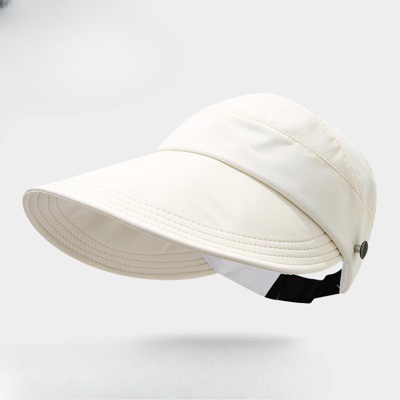 Women's Summer Half Visor Sun Hat UV Protection Bucket Cap Sunshade Hat with Duckbill Brim