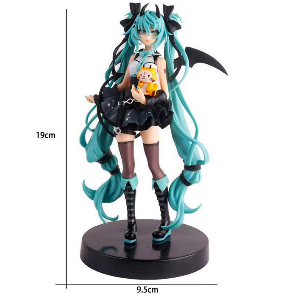 Little Devil Hatsune Miku Cute Sitting Beauty Girl Ornament Car Ornament Instant Noodles Maker Computer Case Decoration Ornament