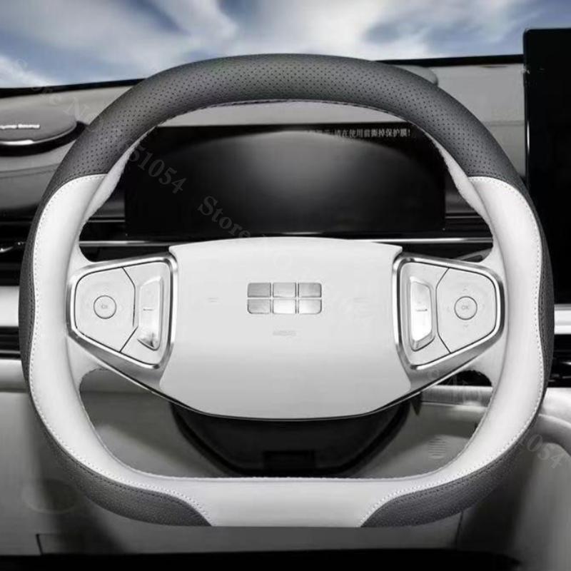 For Geely EX5 EM-i 2025 2025 2026 Steering Wheel Cover Leather Ultra-thin Anti Slip Car Handle Covers Interior Decor Accessories