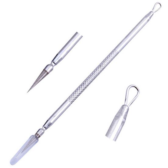 3 Pcs Double Ended Blackhead Comedone Blemish Acne Extractor Remover Tool Set