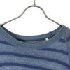 BLUE BLUE Made in Japan 100% wool border Long sleeve sweater 3 Blue knit Men's Used
