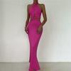 2 Summer Hot-selling New Dresses, Sexy and Fashionable Splicing Neck Straps Halter Dress