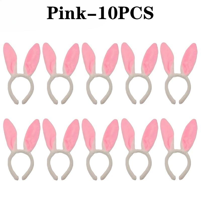 1-10PCS Plush Easter Bunny Ears Headband for Women Rabbit Ears Hairband Cosplay Costume Accessories for Girls and Easter Parties