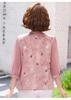Middle-Aged Women's Plus Size Summer Top, Age-Reducing, Three-Quarter Sleeve, Chinese Style