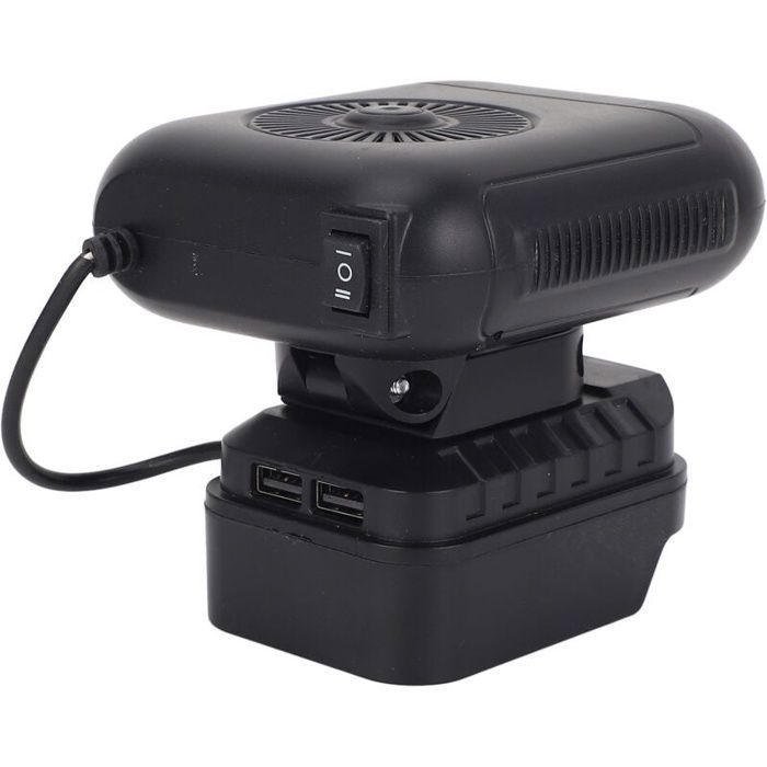 Chauffage portable - AIMOONSA - 90° inclinable - Compatible BL1830/BL1850 - 2 plages temp. - 2 ports USB