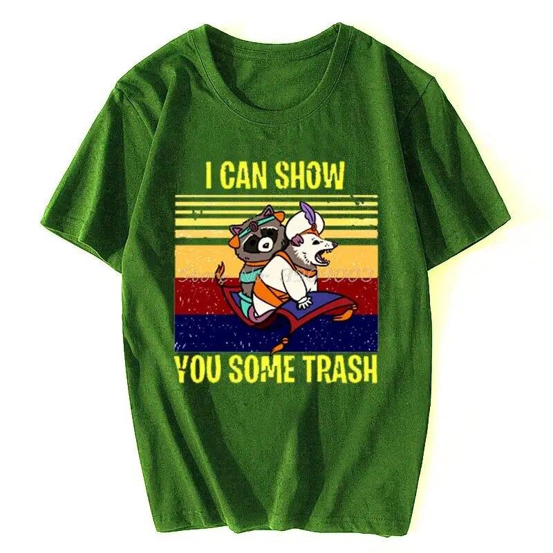 Ich kann dir etwas Müll zeigen, T-Shirt, lustiges Waschbär-Opossum-Liebhaber-Geschenk, Unisex-T-Shirt, Top, Hipster, cooles T-Shirt, Hip Hop, Harajuku, Unisex-T-Shirt