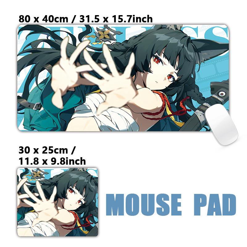 Anime Zzz Mouse Pad 900x400mm Large NonSlip Gaming Desk Mat Laptop Keyboard Tray Office Zenless Zone Zero Black