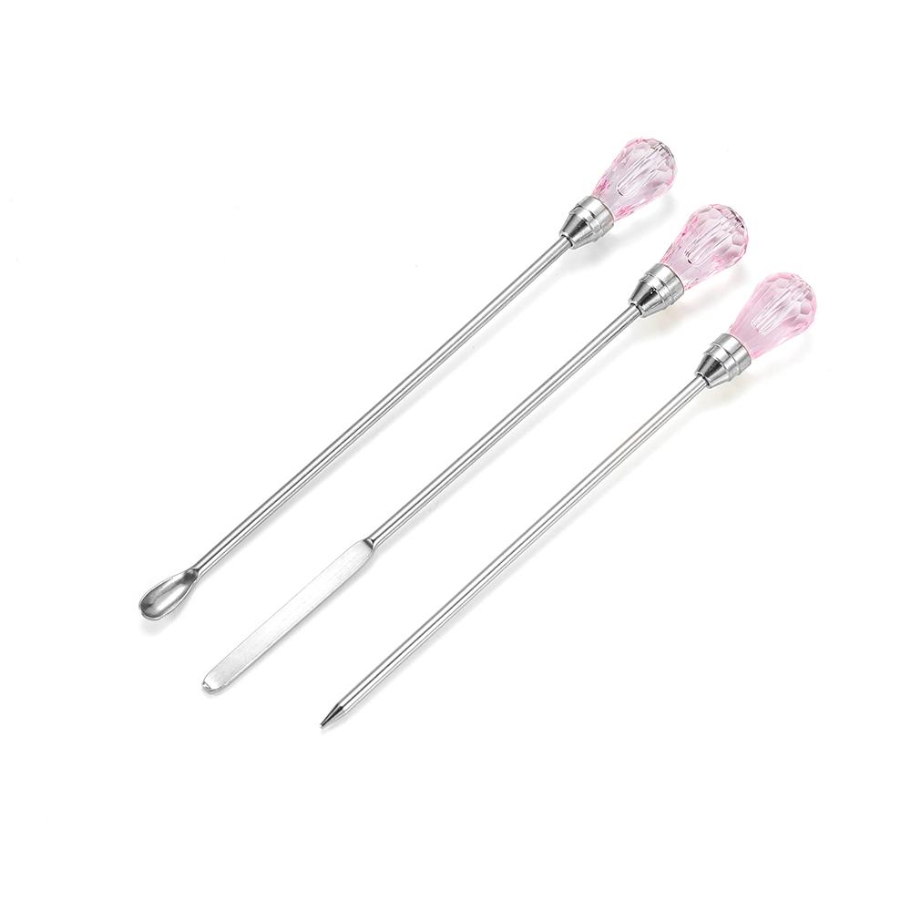 

6 Style Pink Pliers Jewelry Making Tool Kits Mix Needle Spoon Tool Round Nose Plier Side Tweezers for Make DIY розовый