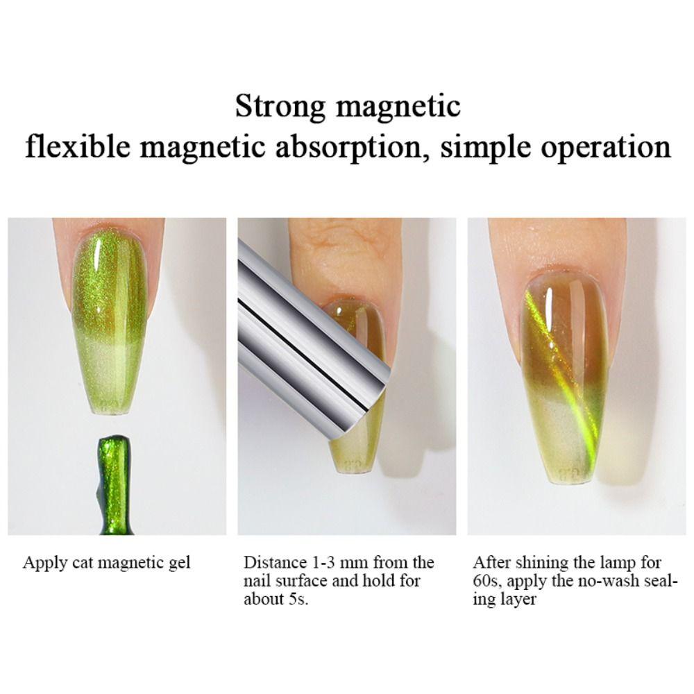 Double Headed Nail Polish Magnet Pen Cat Eyes Nail Art Magnetic Bar 3D Magnetic Nail Stick
