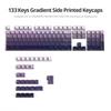 135 Key Side Printed Keycaps PBT Gradient Keycaps 75 Cherry Profile Minimalist Style Custom Keyboard Keycaps for Mechanical Keyboards Percent,