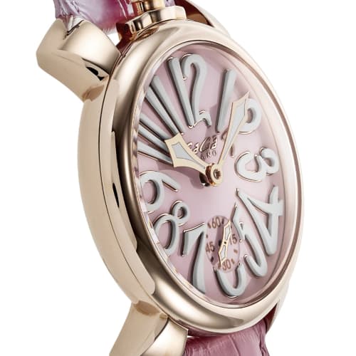 GaGa Milano Outlet Watch (No Original Box) MANUALE 48MM Pink Dial Manual Winding Water Resistant 5011.02S-PNK-NEW Pink