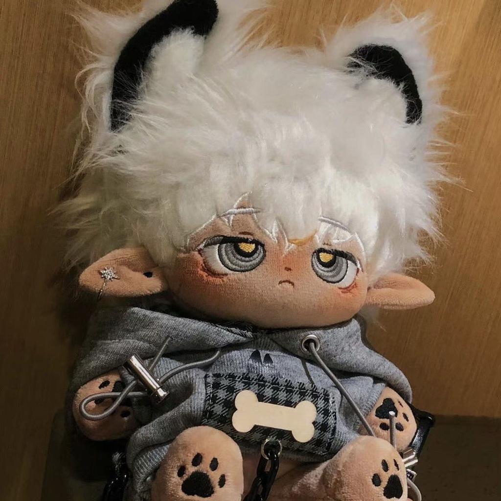 20cm Astro Black Skin Doll Plush Cute Dress Up Cospslay Cartoon Doll Kawaii Stuffed Doll Figure Pillow Toys Collection Birthday