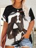 Summer New Horse T-Shirts Graphic 3D Print Women's Short Sleeve T Shirt Streetwear Harajuku Y2K Casual Tees Tops Female Clothing