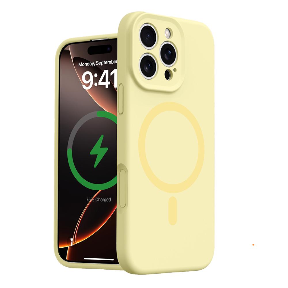 For iPhone 16 Pro Case Compatible with MagSafe Precise Cutouts Liquid Silicone+PC Phone Cover