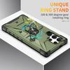 For Samsung Galaxy S22 S23 S24 S25 Ultra Plus A14 A34 A54 A15 5G Shockproof Heavy Duty Armor Phone Case Cover Ring Kickstand