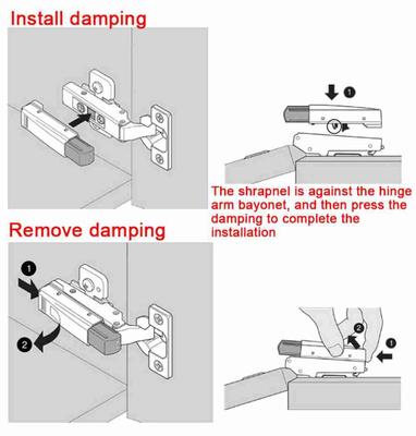 Hardware Verstellbar Schnell ladend Gerader Arm Puffer Scharnier Scharnier Puffer Dämpfer Vollaufliegendes Scharnier Automatisch