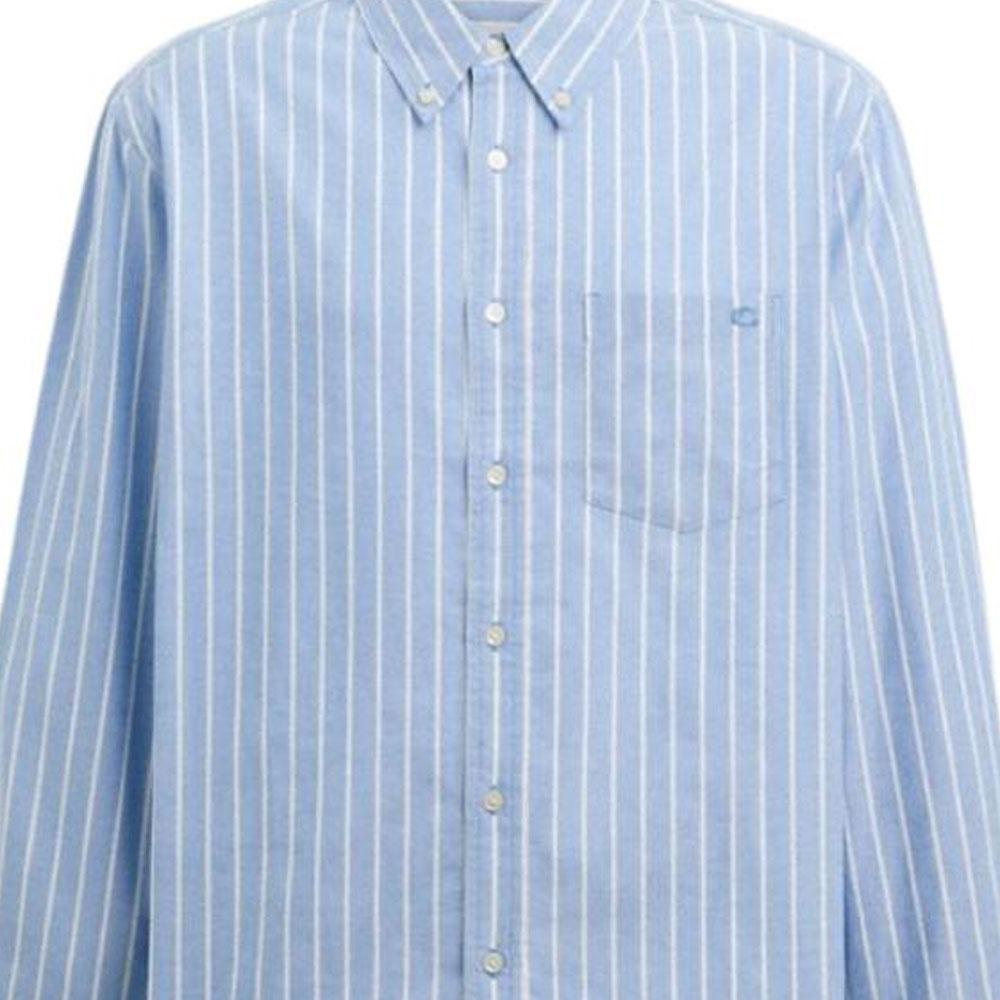 Coach Striped Button-Down Long Sleeve Shirt Men shirts Blue Mixed-Colors CW696-TNR