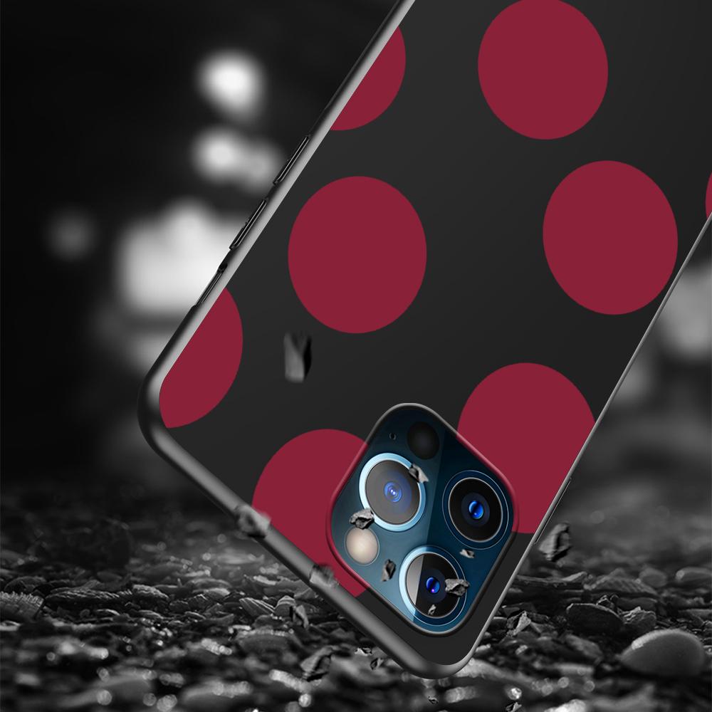 Husă Drăguță cu Puncte Ondulate și Inimă pentru Apple iPhone 14 11 13 12 Pro Max XR 7 8 + SE 2020 XS 6 6s Plus 5 5s Husă de Telefon din Silicon