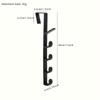 Versatile 5-Hook Over-the-Door Hanger - Perfect for Coats, Towels & Robes, Durable Plastic