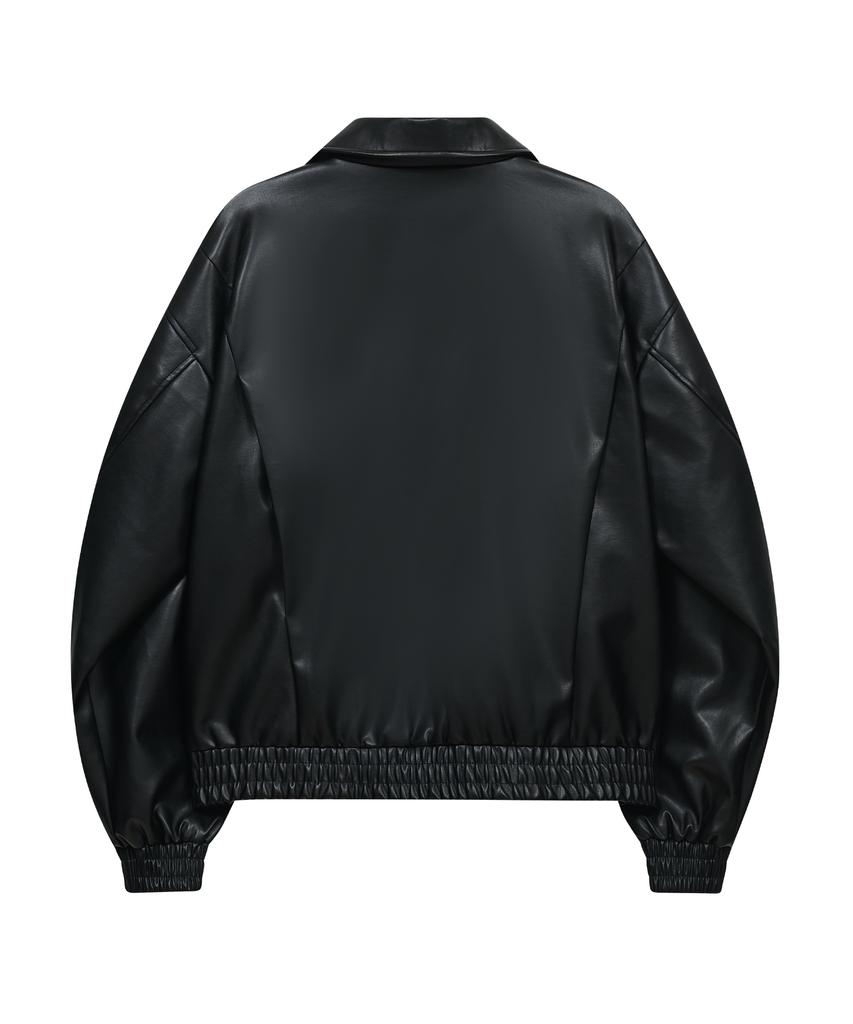 Standarderror 87-Stan235 Standard Hunting Blouson Leather Jacket Black