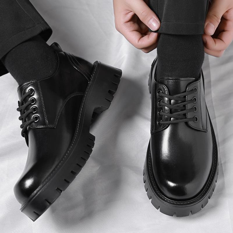 Men's Dress Big Head Business Shoes Youth Casual Leather Shoes Dress Men's Shoes British Style Men