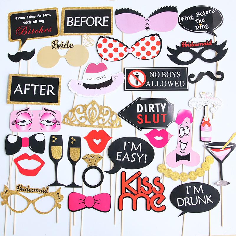 Halloween Photo Props: Single Party Handheld Mustache Expressions