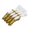 4Pcs Barber Shop Hair Clips Distinguishing Clip Make Up Positioning Clip Hairdressing Supplies(White Yellow )