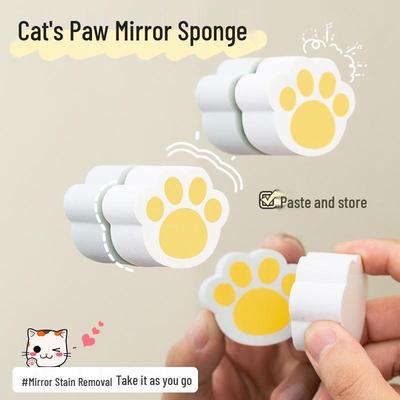 Creative Cat Paw Sponge for Magic Cleaning - Perfect for Kitchen, Faucet, Bathtub, and Washbasin with Abrasive Particles.