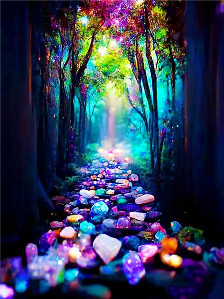 Diamond Painting New Collection Fantasy Waterfall Full Square/round Embroidery Mosaic Colorful Tree Landscape Home Decor