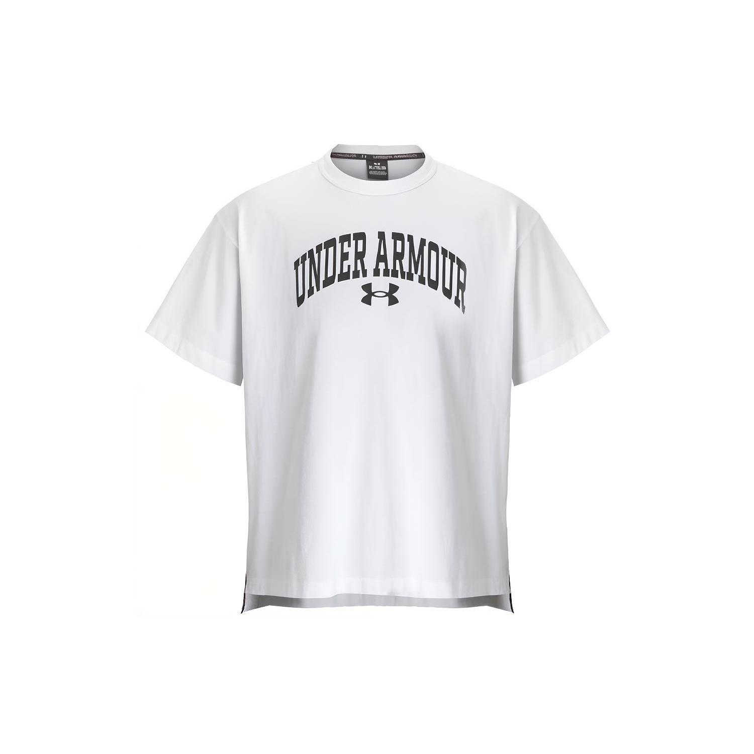 Under Armour APAC Half Sleeve Wordmark Logo T-shirt White Unisex 1387994-100 L