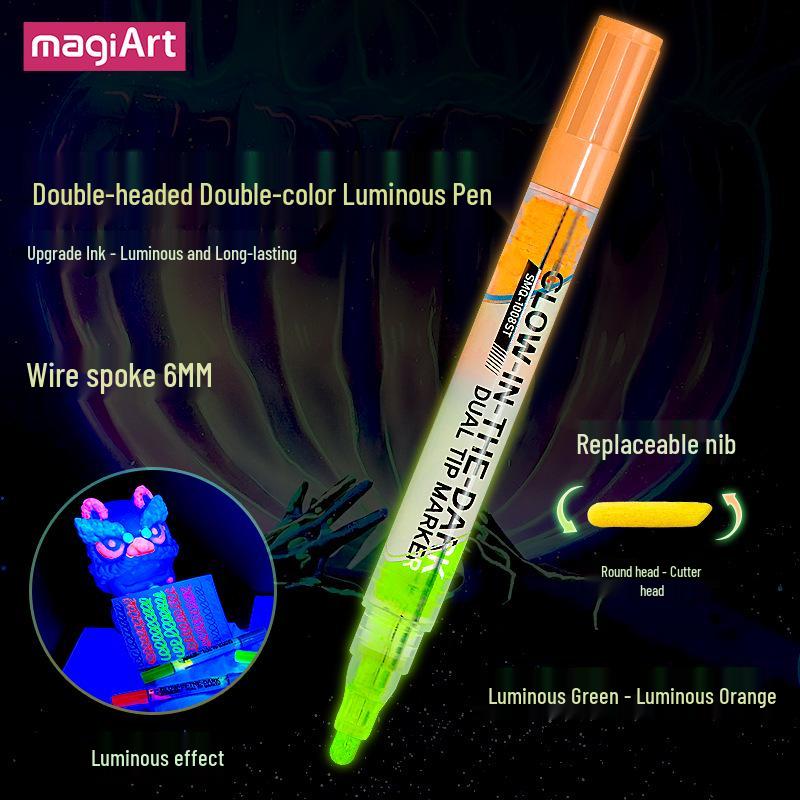 

Dual-Color Luminous Pen for DIY Graffiti - Fluorescent, Glows at Night, Perfect for Students and Creative Projects