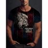 Letnia Moda Męski T-shirt Wzór Zwierzęcy Druk 3D Kwiatowy Casualowy Luźny Outdoorowy Chłopięcy Krótki Rękaw Topy Pulower