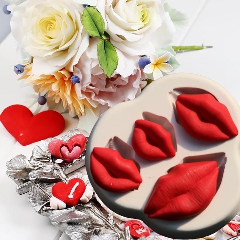 New Creative Design Lips Shape Sugar Mold Fondant Silicone Cake Mold Cake Decorating Tool Suitable Home Kitchen Supplies